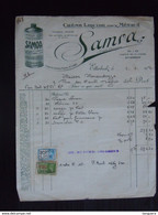 Facture 1942 Crême Liquide Pour Métaux SAMVA Etterbeek Pour Maison Moranduzzo Ath - Chemist's (drugstore) & Perfumery