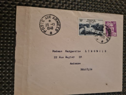 LETTRE  Poste Aux Armées 1948 Pour La Belgique S.P. 50 095 BPM  510 PAR BCMC PARIS - Otros & Sin Clasificación