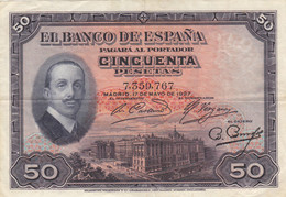 CRBS0469 BILLETE ESPAÑA 50 PESETAS 1927 MBC - 50 Pesetas