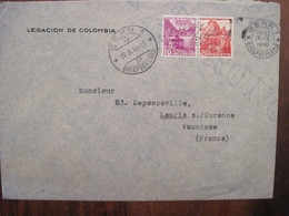 1940 Suisse Legacion De Colombia Cover Pour Lauris Sur Durance - Storia Postale