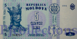 MOLDOVA 5 LEI 1994 PICK 9a UNC - Moldavië