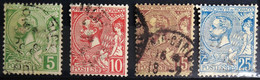 MONACO                     N° 22/25                    OBLITERE - Used Stamps