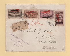 Grand Liban - Beyrouth - 1927 - Recommande Destination France - Affranchissement Recto Verso - Briefe U. Dokumente