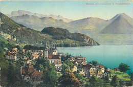 Europe Switzerland Zurich USTER Vierwaldstattersee Vitznau Mit Schwaimis & Buochserhorn 1914 Postcard - Uster