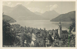 Europe Switzerland Zurich USTER Vierwaldstattersee Vitznau Mit Stanserghorn Lake Scene Postcard - Uster