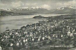 Europe Switzerland Zurich HORGEN Gegen Die Au Und Den Obersee Postcard - Horgen