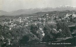 Europe Switzerland Zurich HORGEN Gegen Die Glarneralpen 1944 Postcard - Horgen