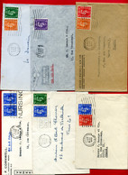6 Lettres Courrier Vers La France - Tp Georges VI - Storia Postale