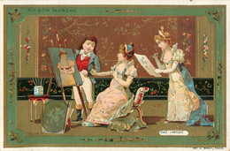 SERIE COMPLETE  SIX CHROMOS AU BON MARCHE - MADAME EN VISITE CHEZ .... -  Série MINOT N°68  -(112x75mm)- TRES BON ETAT - Au Bon Marché