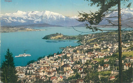 Europe Switzerland Zurich HORGEN Und Die Alpen Postcard - Horgen