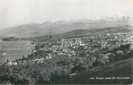 Europe Switzerland Zurich HORGEN Gegen Die Glarneralpen 1942 Postcard - Horgen