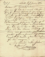 1820 De Abbeville (Nord)   Marque Postale 76 ABBEVILLE  LETTRE Par Chivot & Mohan  Négociants Sign. Maçonnique V.HIST. - 1800 – 1899