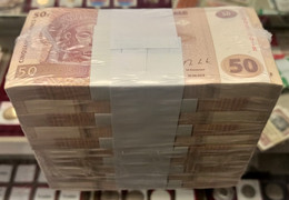 Congo República Democrática Brick 1000 Billetes 50 Francs 2013 Pick 97b SC UNC - Demokratische Republik Kongo & Zaire