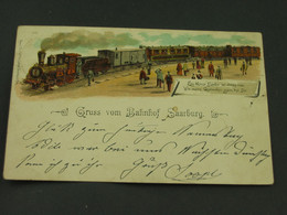 Cpa/Ak Gruss Vom Bahnhof Saarburg Sarrebourg Litho Farbig Postalisch Gelaufen Dep. 57 Moselle - Sarrebourg