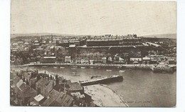 Yorkshire Postcard Whitby West Cliff Posted 1946 No Stamp Salmon - Whitby