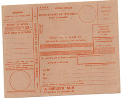 POSTE ENFANTINE - MANDAT CARTE DE VERSEMENT - Ficticios