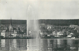 Switzerland Zurich HORGEN Fountain 1942 Postcard - Horgen
