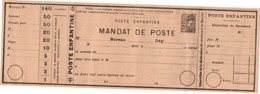 POSTE ENFANTINE - MANDAT DE POSTE FICTIF - PSEUDO ENTIER - Finti