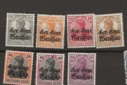 Polen 1916 MH Selection From 6-16 - Ocupación 1914 – 18