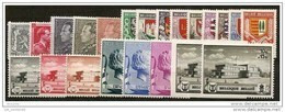 BELGIE 1940 Xx VOLLEDIG JAAR / L'ANNEE COMPLETE COB . 527/546 - 22 W/V + 2 BL COTE: 119.50 EURO - Full Years