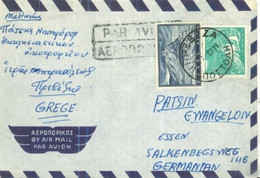 GREECE - 1961 - STAMP COVER  FROM ATHEN AIRPORT TO GERMANY. - Covers & Documents