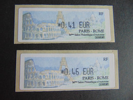 Très Belle Paire Des Vignettes émises Pour Le 56ème Salon Du Timbre Au Tarif Réduit Et Tarif Prioritaire - 1999-2009 Illustrated Franking Labels