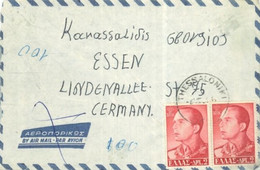 GREECE - 1961 - STAMP COVER  FROM SALONIKA TO GERMANY. - Storia Postale