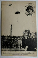 CARTE POSRTALE CPA DESCENTE EN PARACHUTE EFFECTUEE LE 13 AVRIL 1924 A PARIS 75 PAR GERMAINE GRANVEAUD FP - Paracadutismo