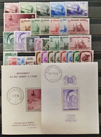 BELGIE 1938 Xx VOLLEDIG JAAR / L'ANNEE COMPLETE COB . 465A/495 - 32 W/V + 2 BL COTE: 332.50 EURO - Full Years