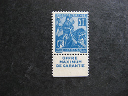 C). TB N° 257a, Neuf XX. Avec PUB Inférieure " LUX-RADIO ". - Unused Stamps