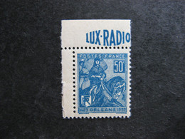 TB N° 257a, Neuf XX. Avec PUB Supérieure " LUX-RADIO ". - Nuovi