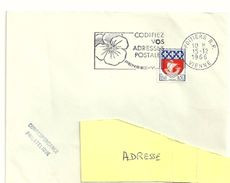 VIENNE - Dépt N° 86 = POITIERS RP 1966 = FLAMME Non Codée = SECAP Multiple ' PENSEZ + CODIFIEZ' = Pensée N° 1 - Code Postal