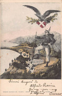 18217 " ALPINI-DI QUI NON SI PASSA  " -CART. POST. SPED.1908 - Patriotiques