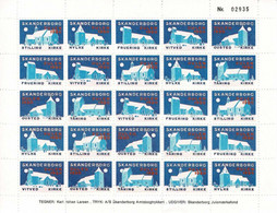 Denmark; Local Christmas Seals - Skanderborg, 1980 - 1982, 3 Full Sheet; MNH(**), Not Folded. - Fogli Completi