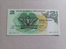 Billete De Oceanía De Papua Nueva Guinea De 2 Kina, Año 1981, Nº Bajisimo 000149, UNC - Papua Nuova Guinea