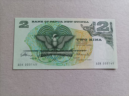 Billete De Oceanía De Papua Nueva Guinea De 2 Kina, Año 1981, Nº Bajisimo 000149, UNC - Papouasie-Nouvelle-Guinée