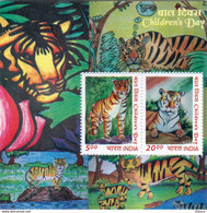 India 2011 Children's Day Art Paintings Tiger Fauna Flora Miniature Sheet MS MNH, P.O Fresh & Fine - Autres & Non Classés