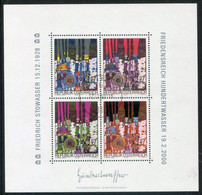 AUSTRIA  2000 Hundertwasser Block Used.   Michel Block 15. - Used Stamps