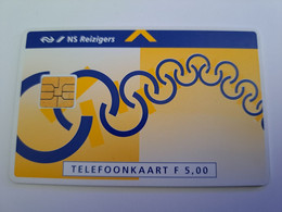 NETHERLANDS  ADVERTISING CHIPCARD HFL 5,-    NS/ REIZIGERS/ TRAIN       CRD 118 MINT    ** 11587** - Privé