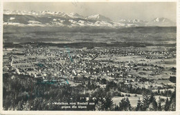 Switzerland Zurich WETZIKON Vom Rosinii Aus Gegen Die Alpen Panorama J. Gaberell Postcard - Wetzikon