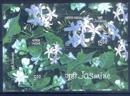 India 2008 Jasmine Flower Flora Perfumed Scented Fragrant Miniature Sheet MS MNH - Oddities On Stamps