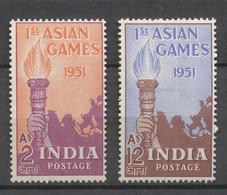 INDIA 1951 -1st ASIAN GAMES - MINT HINGED SET                                                                      Hk119 - Unused Stamps