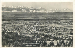 Switzerland Zurich WETZIKON Vom Rosinii Aus Gegen Die Alpen 1951 Postcard - Wetzikon