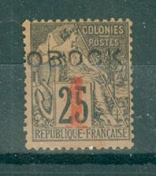 OBOCK - N°25 Sans Gomme SCAN DU VERSO. 1892 - Timres Précédents (surcharge B) - Usados