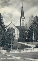 Switzerland Zurich WETZIKON Prot. Kirche Clocktower Photoglob Wehrli 1951 Postcard - Wetzikon