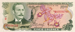 Costa Rica 5 Colones, P-236d (2.10.1985) - UNC - Costa Rica