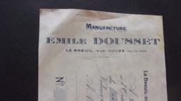 63 PUY DE DOME LE BREUIL SUR COUZE  MANUFACTURE EMILE DOUSSET - 1900 – 1949