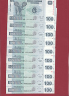 Congo 30 Billets En UNC (50-100-200 Francs Du 30/06/2013 - République Démocratique Du Congo & Zaïre
