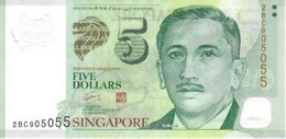 Singapore 5 Dollars ND (2007), XF, S/N 2BC905055, P-47a, SG B209a - Singapour