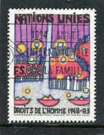 UNITED NATIONS - GENEVE  -  1983  40 C.  HUMAN RIGHTS  FINE USED - Gebraucht